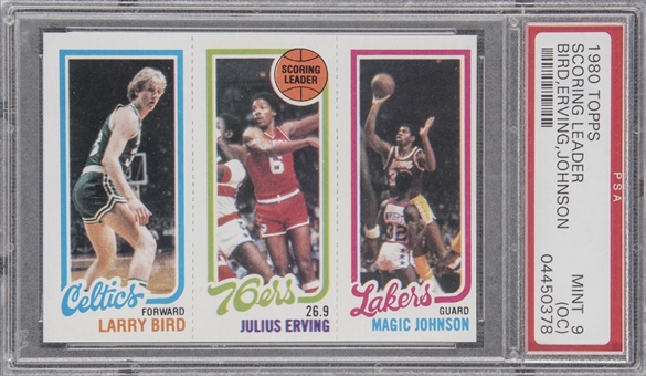 1980/81 Topps Larry Bird/Magic Johnson Rookie Card – PSA MINT 9 (OC)  
